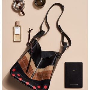 Authentic Loewe Hammock Dots Bag Printed Leather with Suede medium